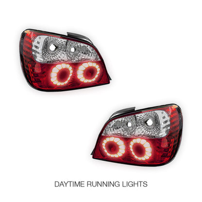 Subaru Impreza GD Sedan / EJ20 (2000 - 2002) Clear Red Altezza Tail Lights LH + RH
