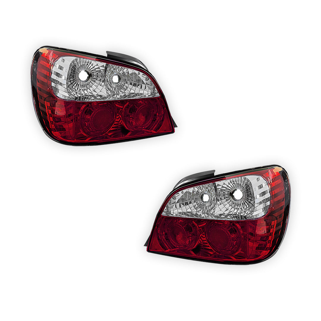 Subaru Impreza GD Sedan / EJ20 (2000 - 2002) Clear Red Altezza Tail Lights LH + RH