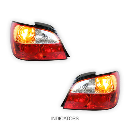 Subaru Impreza GD Sedan / EJ20 (2000 - 2002) Clear Red Altezza Tail Lights LH + RH
