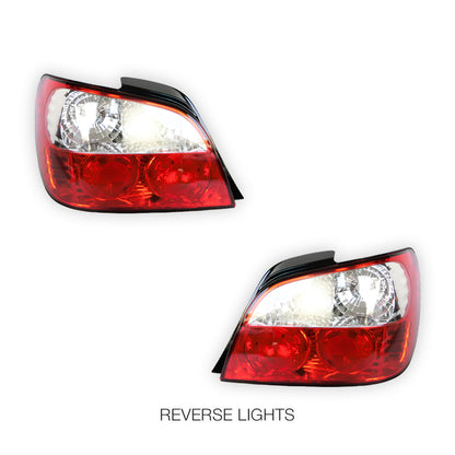 Subaru Impreza GD Sedan / EJ20 (2000 - 2002) Clear Red Altezza Tail Lights LH + RH