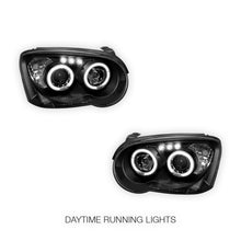 Subaru Impreza WRX STI Sedan / Wagon Blobeye (2003 - 2005) Black Angel Eyes Projector Headlights LH + RH