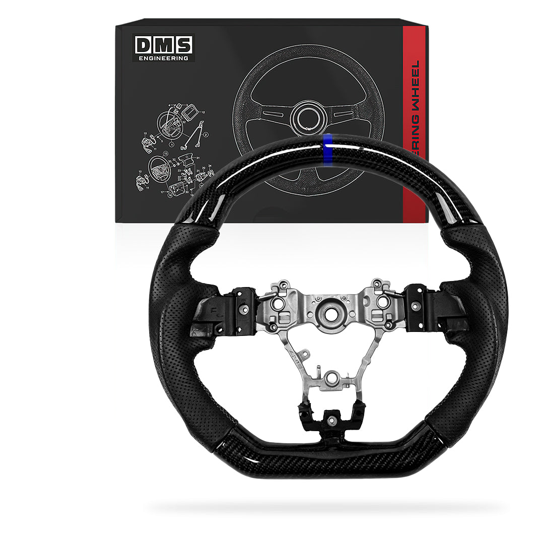 Subaru Levorg VM (2015 - 2021) Carbon Fibre and Leather D-Shape Steering Wheel