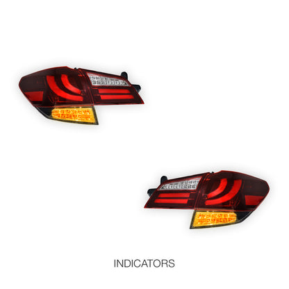 Subaru Liberty BM / BR GEN 5 (2009 - 2014) Sequential CRYSTAL-EYE Full LED Tail Lights LH + RH