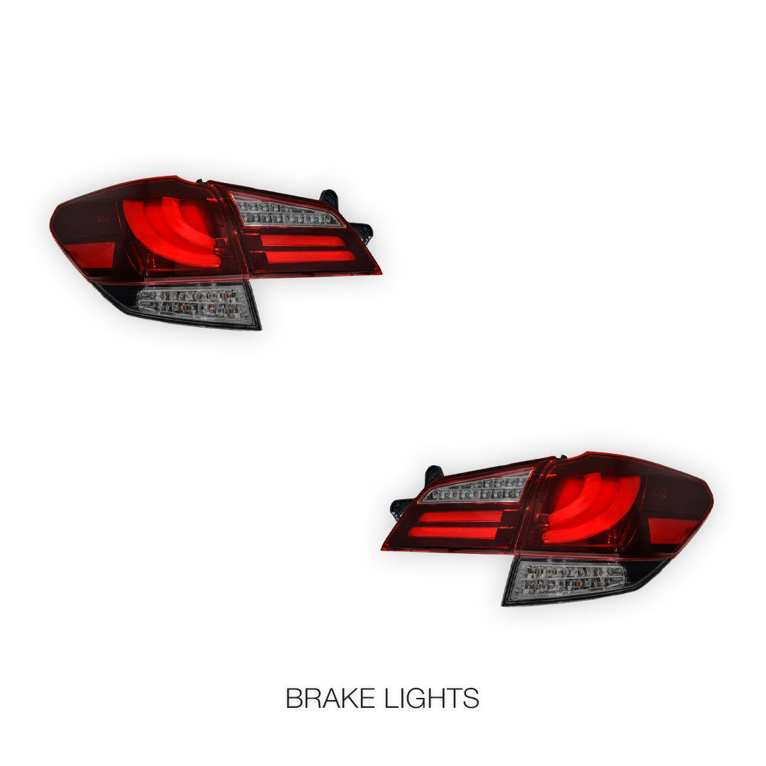 Subaru Liberty BM / BR GEN 5 (2009 - 2014) Sequential CRYSTAL-EYE Full LED Tail Lights LH + RH