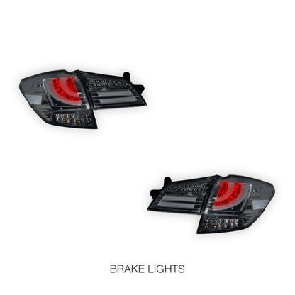 Subaru Outback BR GEN 4 (2009 - 2014) Sequential CRYSTAL-EYE Full LED Tail Lights LH + RH