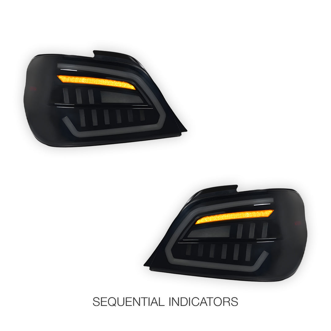 Subaru WRX GD (2001 - 2007) Smoked Full LED Tail Lights LH + RH