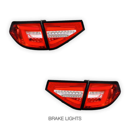 Subaru WRX GE / GH / GR / GV Hatchback (2008 - 2013) Spec D Sequential LED Tail Lights LH + RH (Copy)