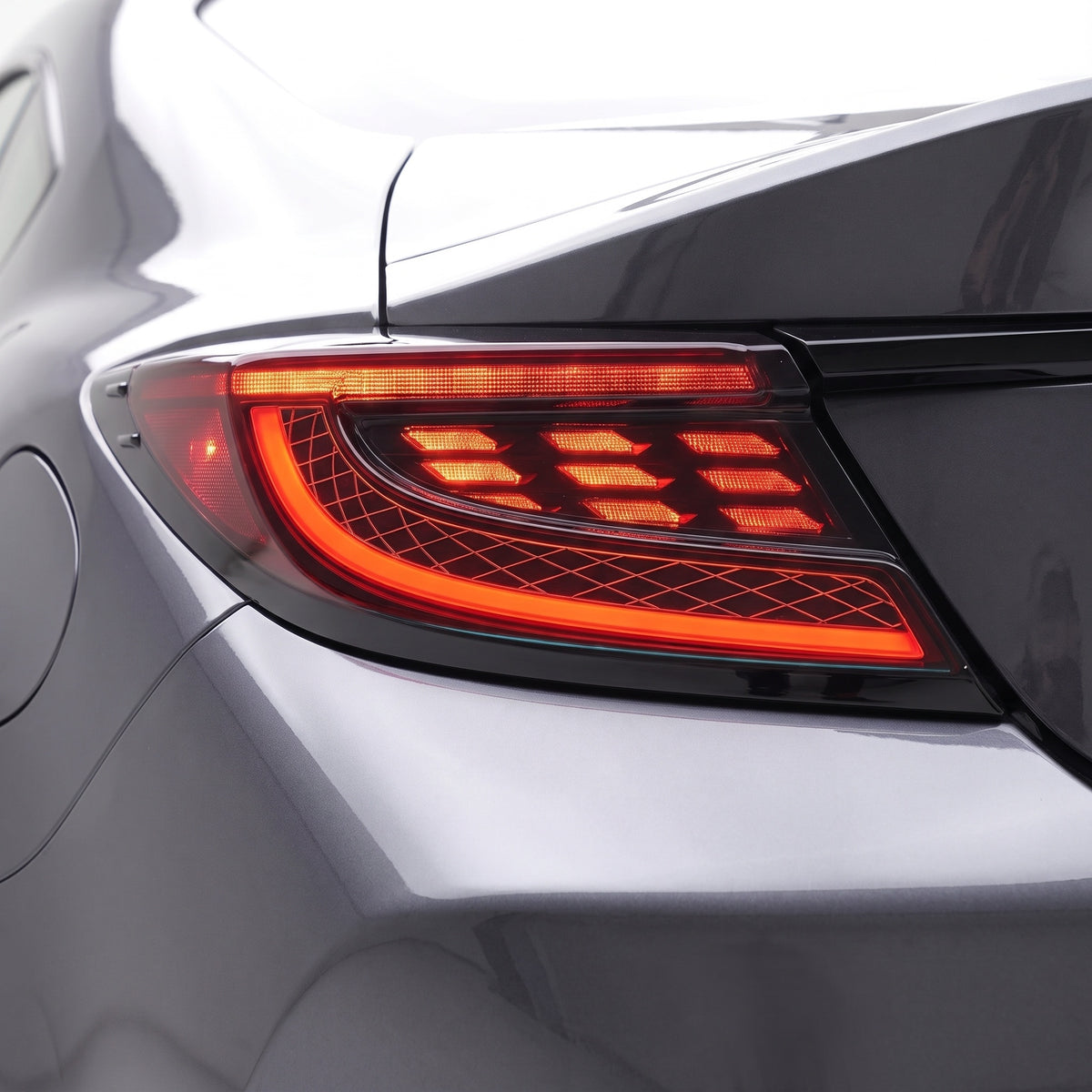 Subaru BRZ 2nd Gen. (2022 - 2024) Sequential Red Full LED Tail Lights LH + RH installed close-up