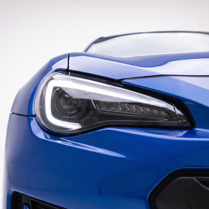 Subaru BRZ (2012 - 2021) Sequential Projector Headlights LH + RH installed close-up