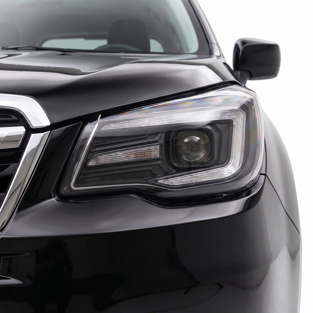 Subaru Forester SJ (2013- 2018) Halogen Model LED DRL Projector Headlights LH + RH installed close-up