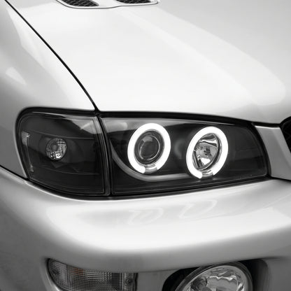 Subaru Impreza GC / GF STI (1994 - 2000) CCFL Angel-Eyes DRL Projector Headlights LH + RH