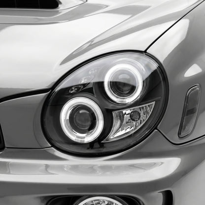 Subaru Impreza GD WRX Bug Eye (2000 - 2002) Angel Eyes Projector Headlights LH + RH