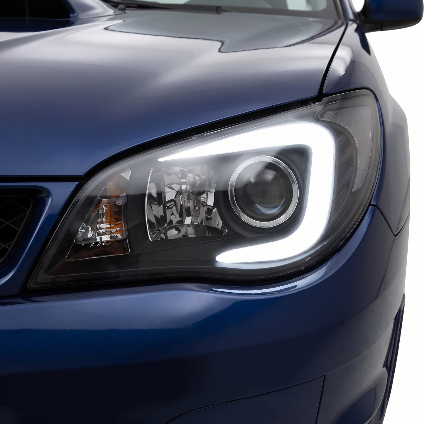 Subaru Impreza GD (2005 - 2007) Halogen Model LED DRL Projector Headlights LH + RH