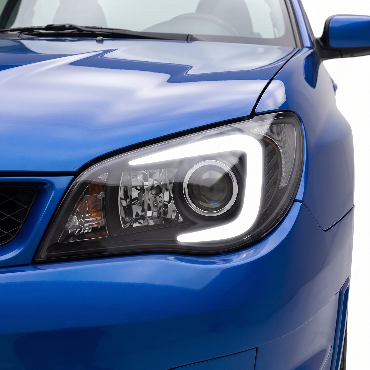 Subaru Impreza GD (2005 - 2007) Xenon Model LED 3D Stripe DRL Projector Headlights LH + RH