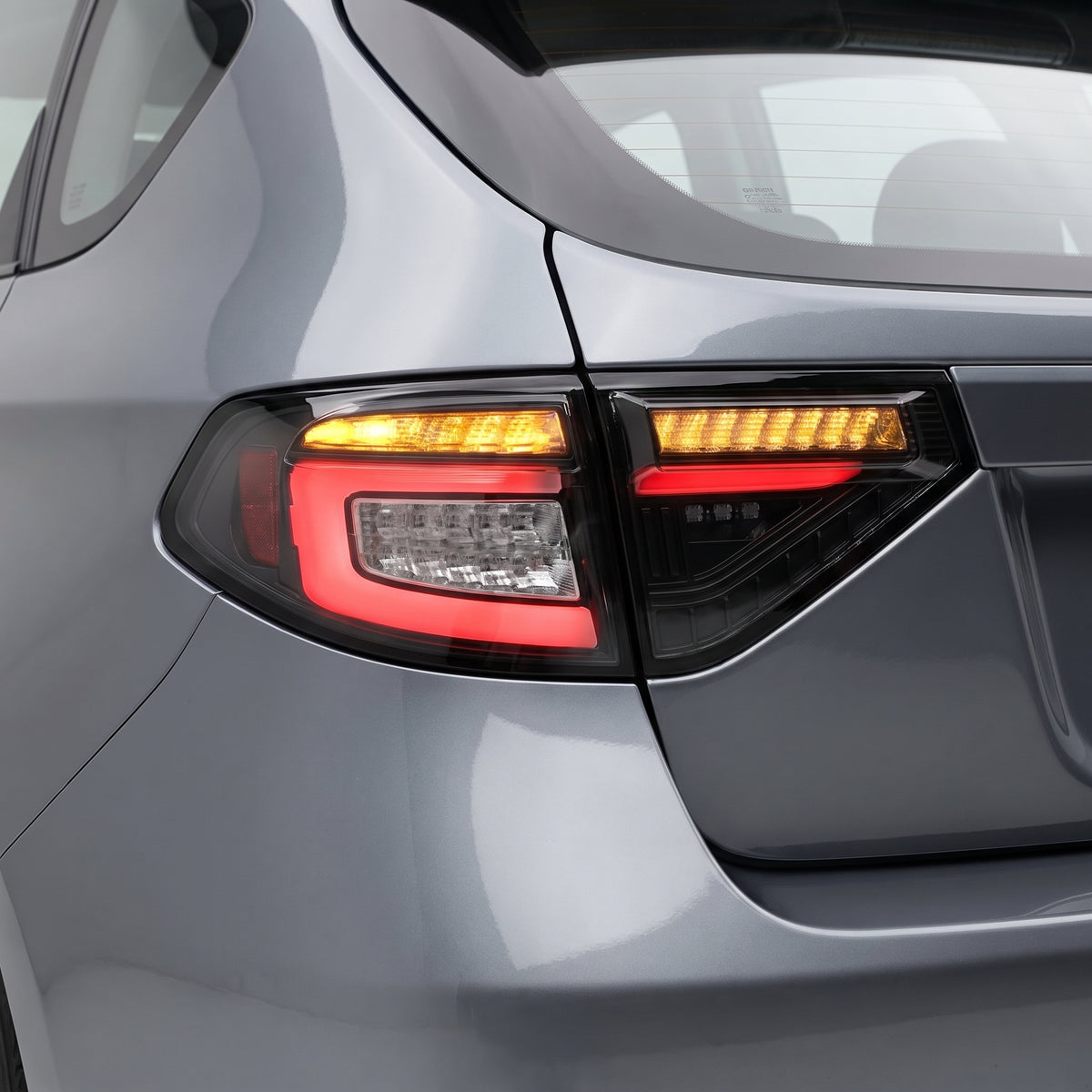 Subaru Impreza GR Hatchback (2008 - 2013) Black LED with Dynamic Signal Tail Lights LH + RH installed