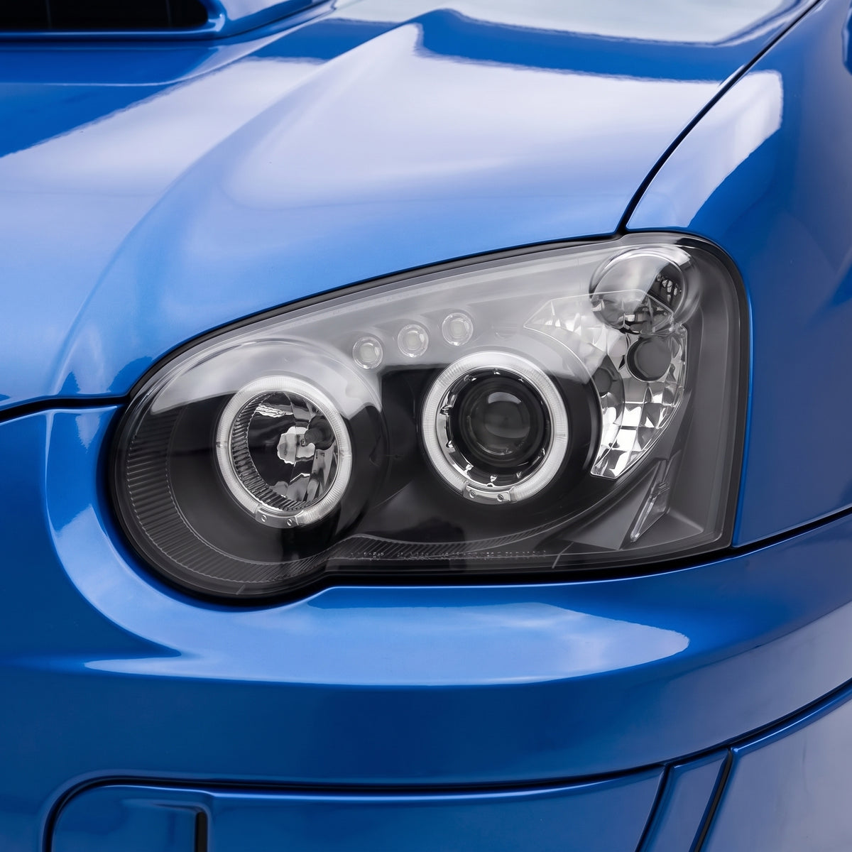 Subaru Impreza WRX STI Sedan / Wagon Blobeye (2003 - 2005) Angel Eyes Projector Headlights LH + RH installed