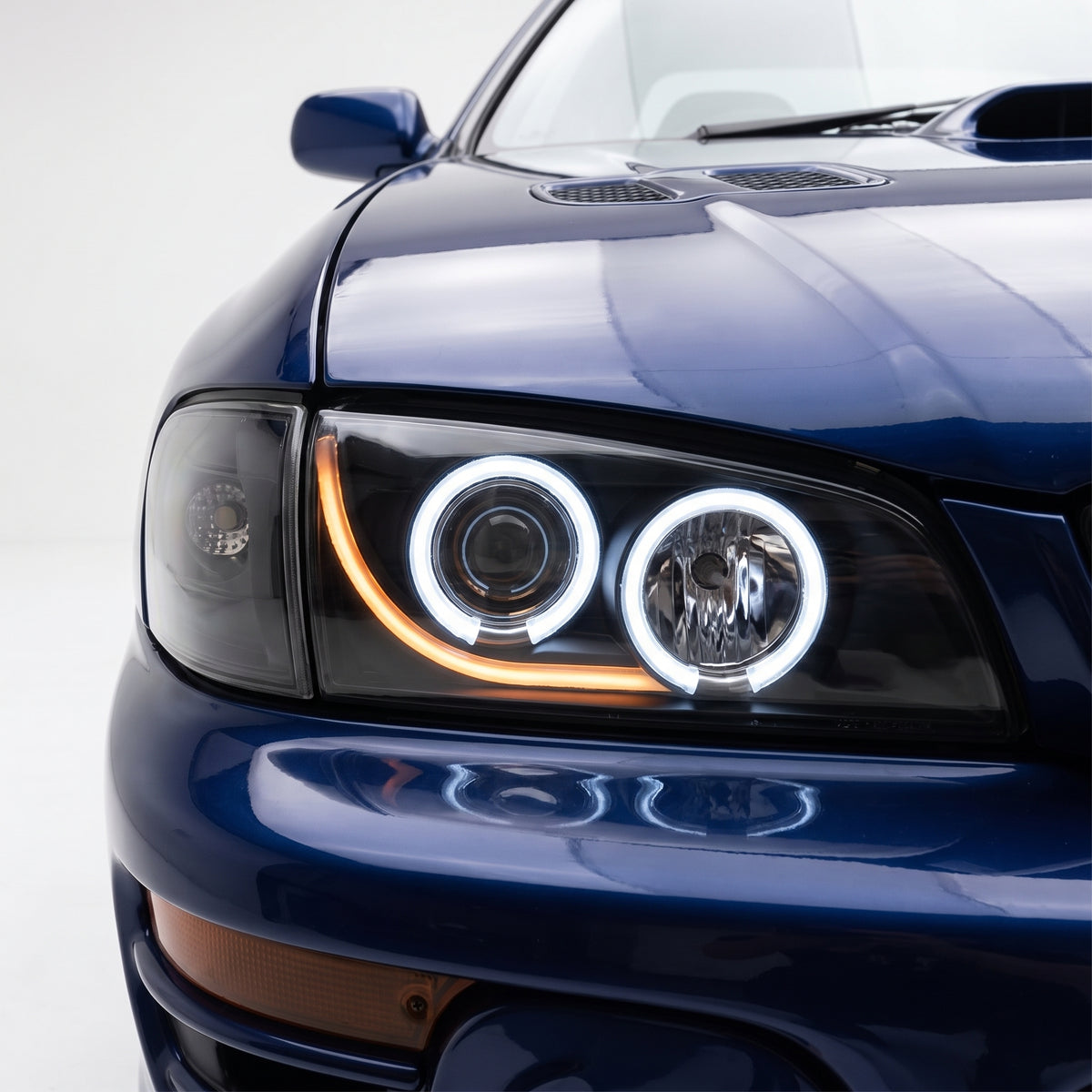 Subaru WRX GC / GF STI (1994 - 2000) CCFL Angel-Eyes DRL Projector Headlights LH + RH installed