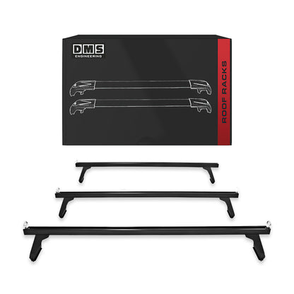 Suzuki Jimny SN413 / JB74 (1998 - 2026) 3 x Cross Bars Black Aluminum Roof Racks