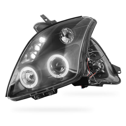 Suzuki Swift EZ (2004 - 2010) Black LED Angel Eyes Projector Headlights LH + RH