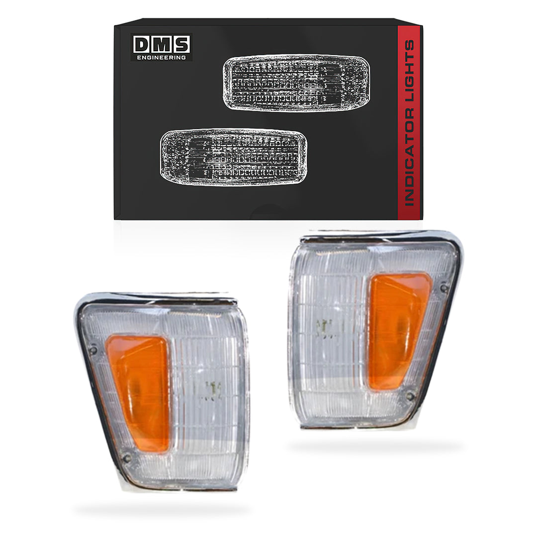 Toyota 4 Runner N130 (1989 - 1991) Front Corner Light Indicators Chrome Trim LH + RH