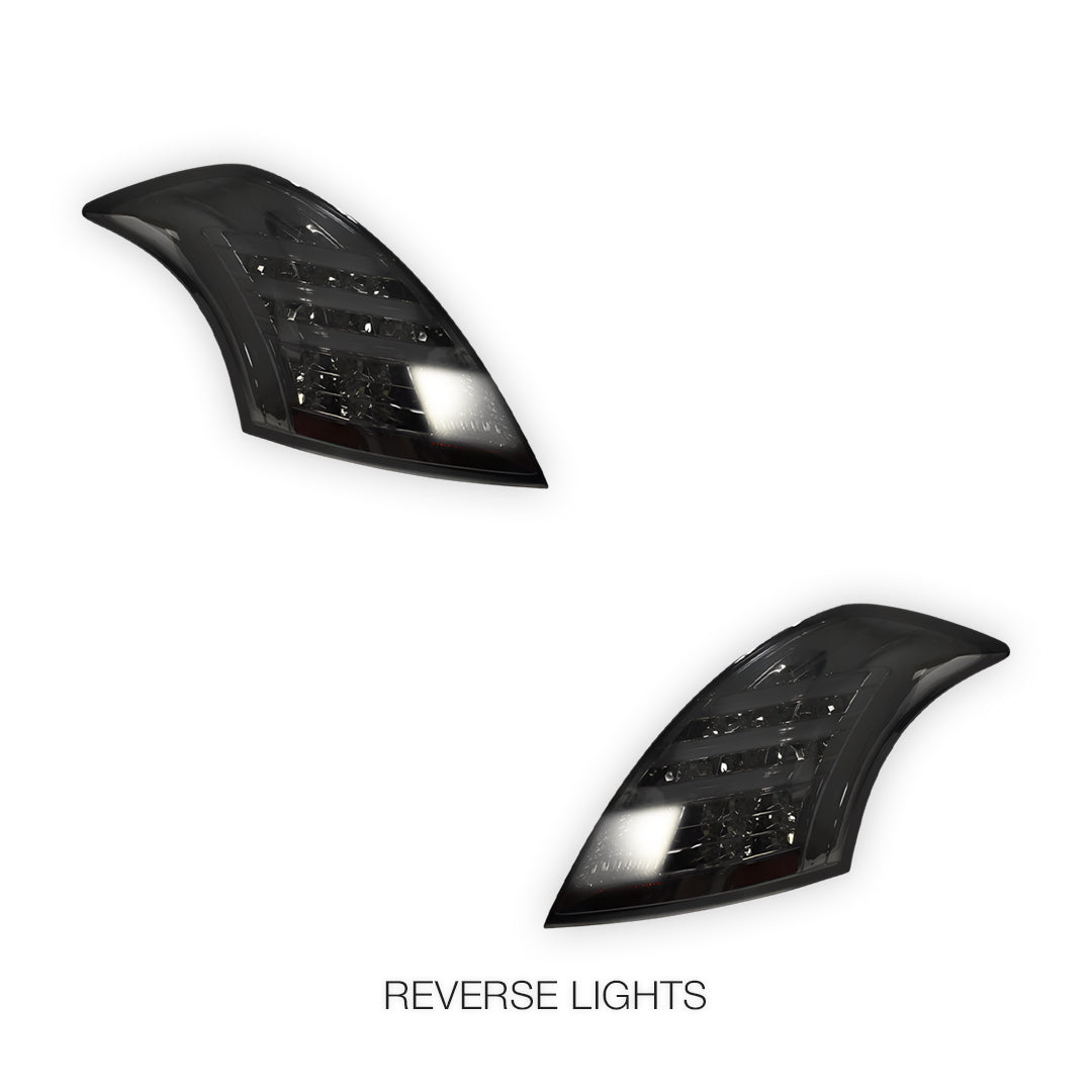 Suzuki Swift FZ (2011 - 2017) Sequential Smoked 3D Stripe LED Tail Lights LH + RH