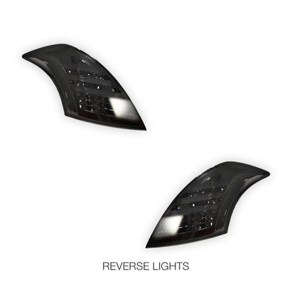 Suzuki Swift FZ (2011 - 2017) Sequential Smoked 3D Stripe LED Tail Lights LH + RH