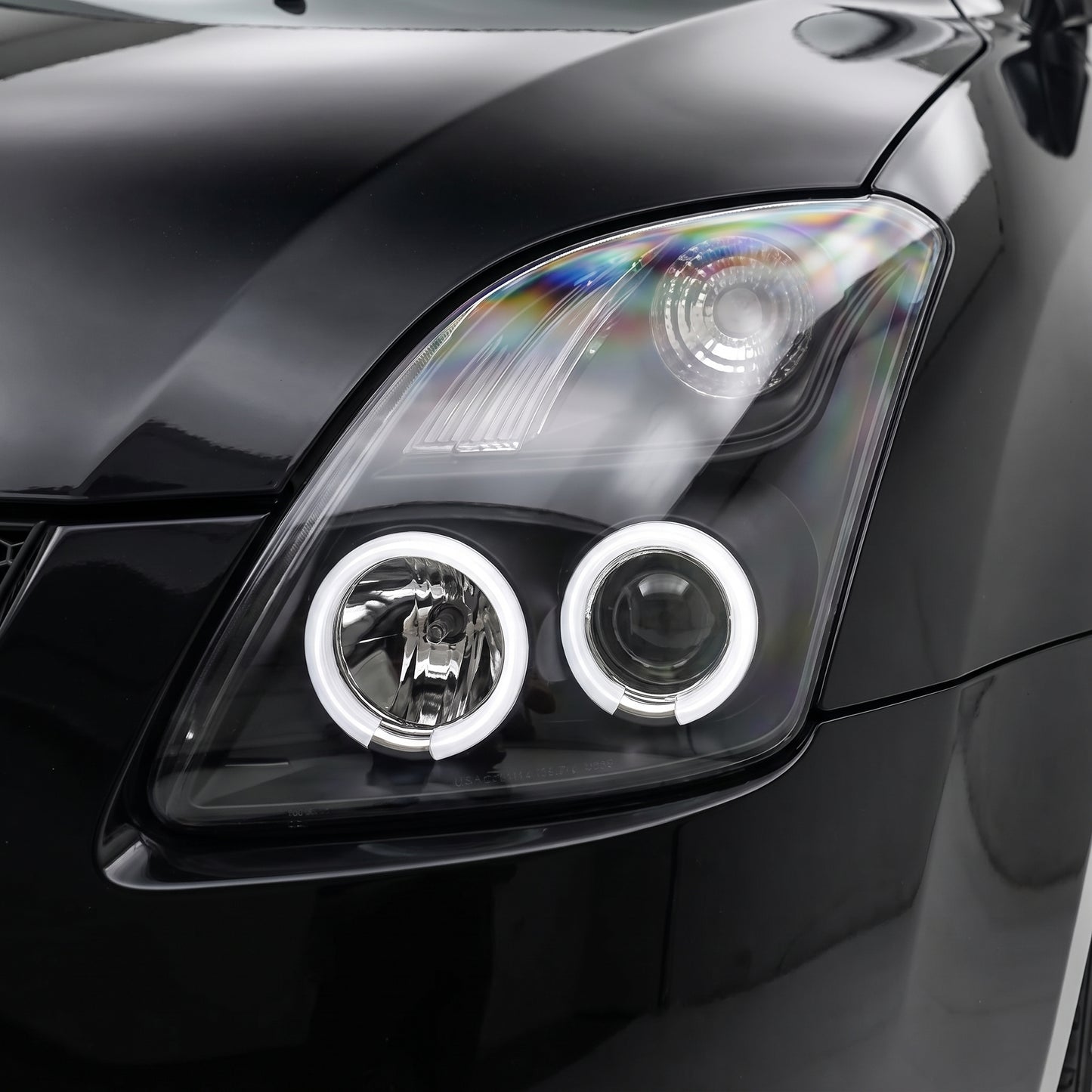Suzuki Swift EZ (2004 - 2010) Halogen Model CCFL Angel Eyes Projector Headlights LH + RH