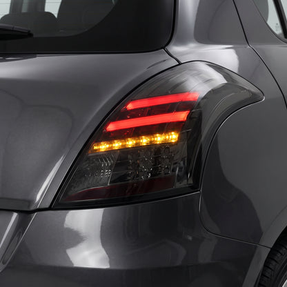 Suzuki Swift FZ (2011 - 2017) Sequential Smoked 3D Stripe LED Tail Lights LH + RH installed