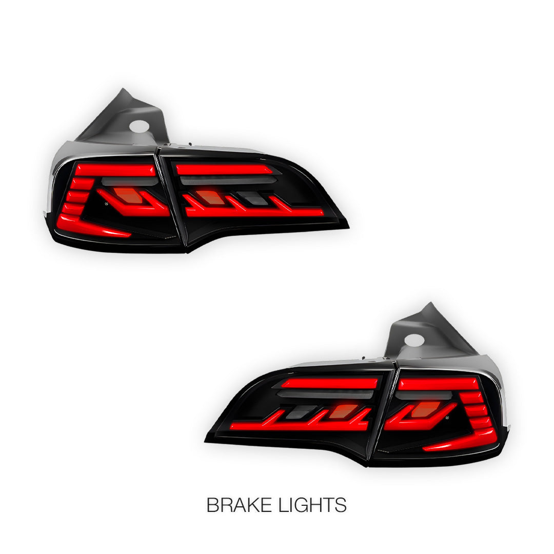 Tesla Model 3 (2017 - 2019) Smoked Animation DRL Sequential Tail Lights LH + RH