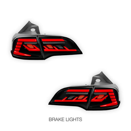 Tesla Model 3 (2017 - 2019) Smoked Animation DRL Sequential Tail Lights LH + RH