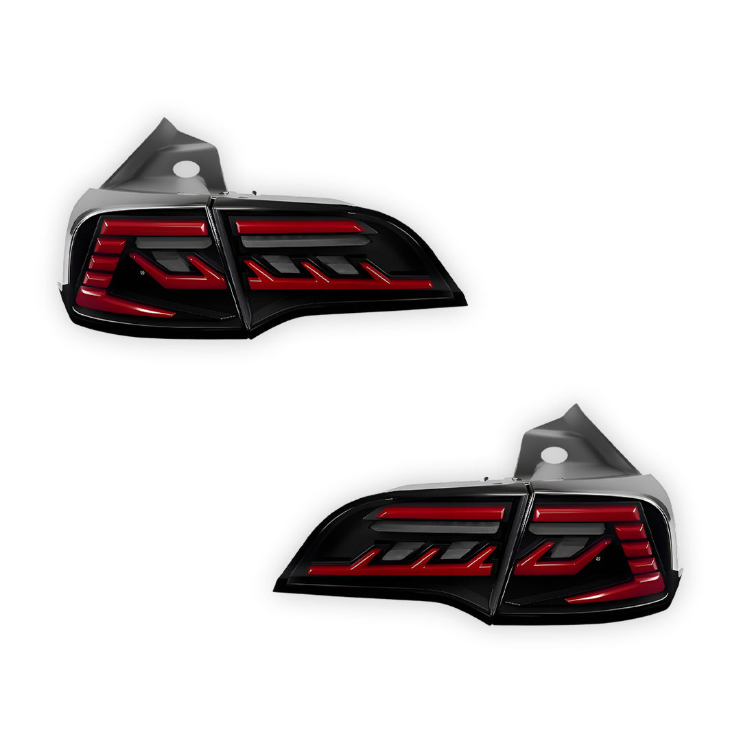 Tesla Model 3 (2017 - 2019) Smoked Animation DRL Sequential Tail Lights LH + RH