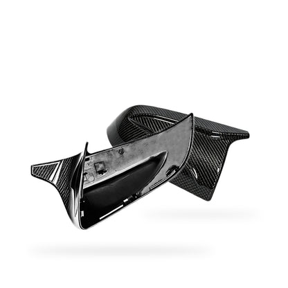 Tesla Model 3 (2019 - 2026) FloKraft Carbon Fiber Replacement Door Mirror Cover Caps LH + RH