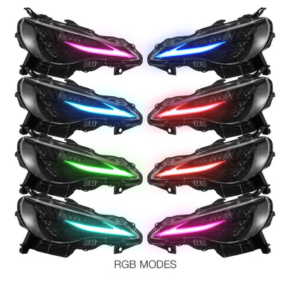Toyota 86 / FT86 / GT86 (2012 - 2021) Sequential RGB DRL Full LED Projector Headlights LH + RH