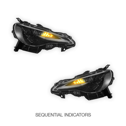 Toyota 86 / FT86 / GT86 (2012 - 2021) Sequential RGB DRL Full LED Projector Headlights LH + RH