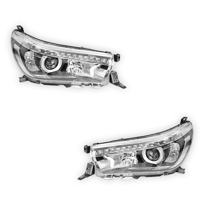 Toyota HiLux N80 GUN GGN TGN (2015 - 2020) OEM Style LED Headlights LH + RH