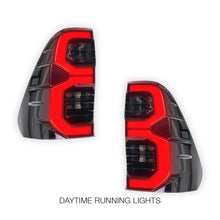 Toyota HiLux GUN126 / GUN136 (2020 - 2025) Black LED Tail Lights LH + RH