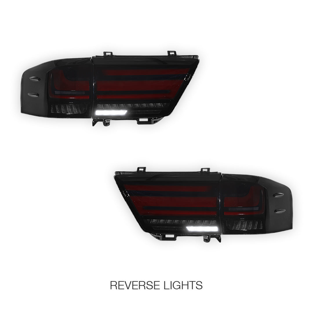 Toyota LandCruiser LC300 (2021 - 2025) Sequential Smoked Full LED Inner and Outer Tail Lights LH + RH