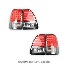 Toyota LandCruiser FJ100 (1998 - 2006) Black Smoked LED Inner and Outer Tail Lights LH + RH