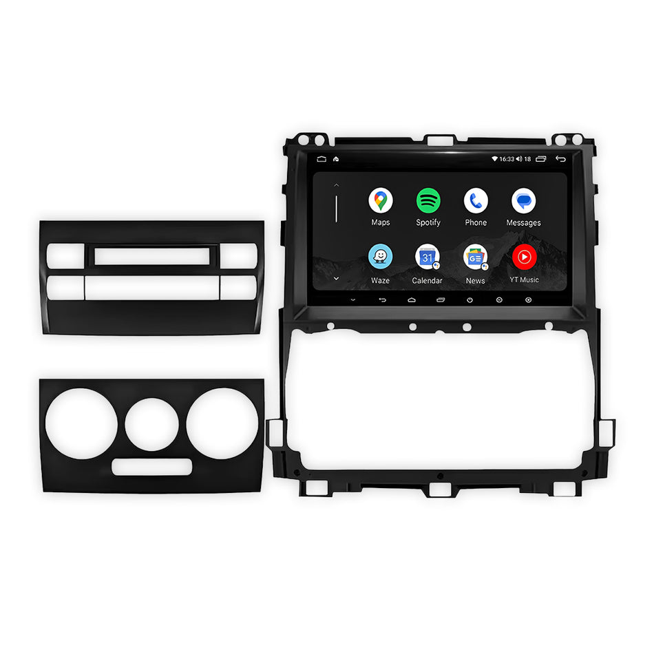 Toyota LandCruiser Prado 120 Series (2003 - 2009) 9" 13.3" Wireless Android 15 Head Unit for Apple CarPlay / Android Auto