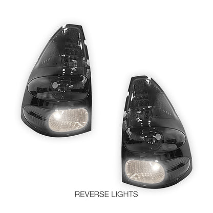 Toyota LandCruiser Prado FJ120 / LC120 Series (2003 - 2009) Smoked Black LED Tail Lights LH + RH
