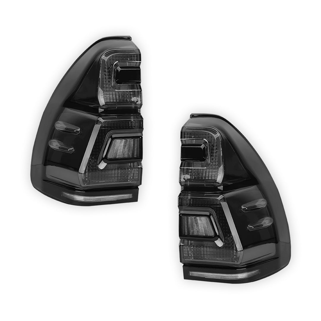 Toyota LandCruiser Prado J120 Series (2003 - 2009) Black Smoked LED Tail Lights LH + RH