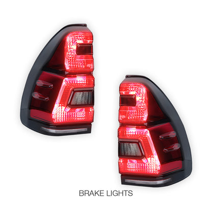 Toyota LandCruiser Prado J120 Series (2003 - 2009) Red LED Tail Lights LH + RH
