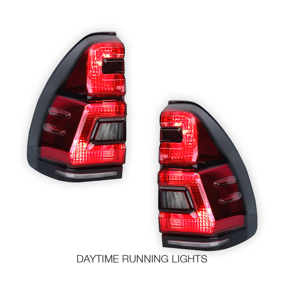 Toyota LandCruiser Prado J120 Series (2003 - 2009) Red LED Tail Lights LH + RH