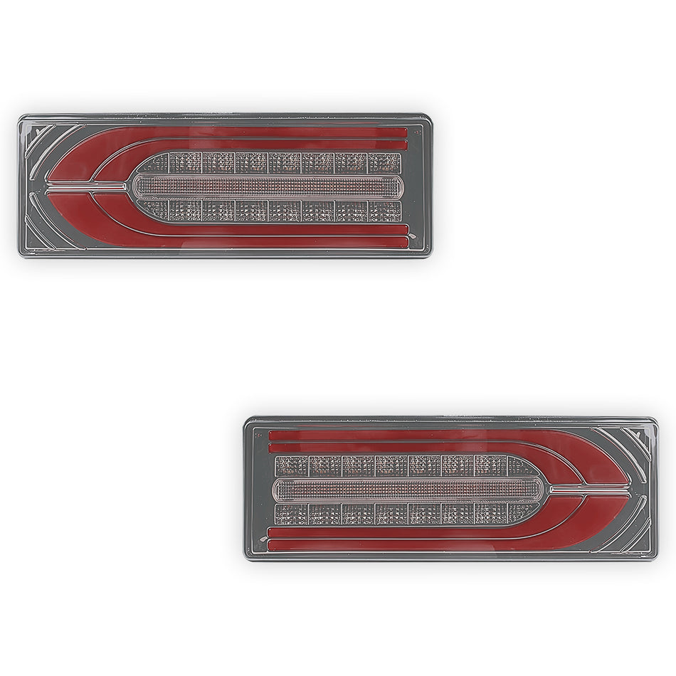 Toyota LandCruiser Series 70 / 75 / 78 / 79 (1994 - 2018) Smoked LED Tail Lights LH + RH