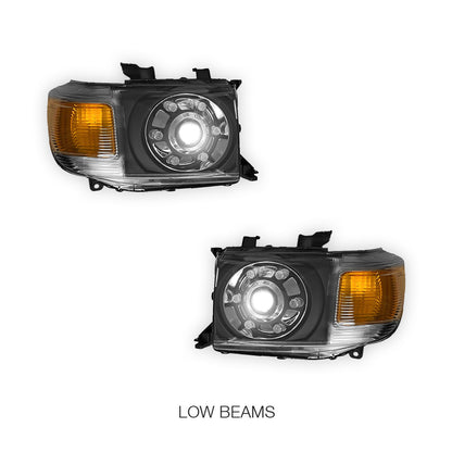 Toyota LandCruiser VDJ 76 / 78 / 79 Series (2007 - 2021) Clear LED Headlights LH + RH