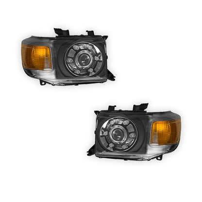 Toyota LandCruiser VDJ 76 / 78 / 79 Series (2007 - 2021) Clear LED Headlights LH + RH