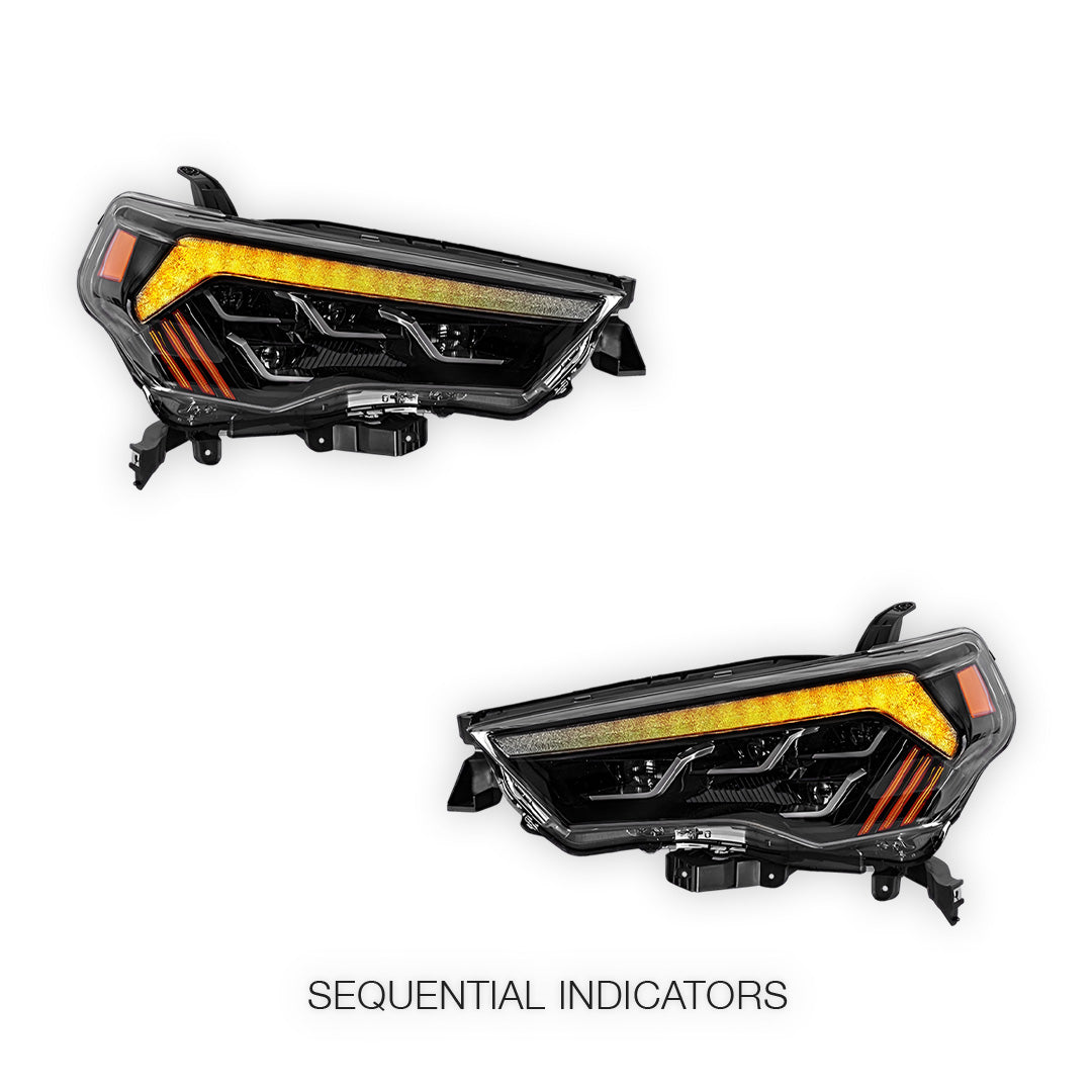 Toyota 4Runner (2014 - 2022) Full LED DRL With Sequential Indicators Headlights LH + RH