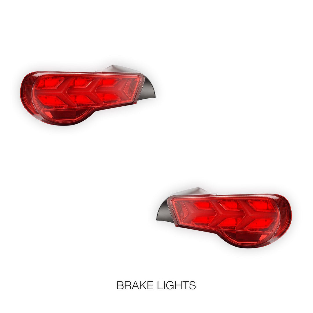 Toyota 86 1st Gen. (2012 - 2021) Lambo Style LED Sequential Tail Lights LH + RH