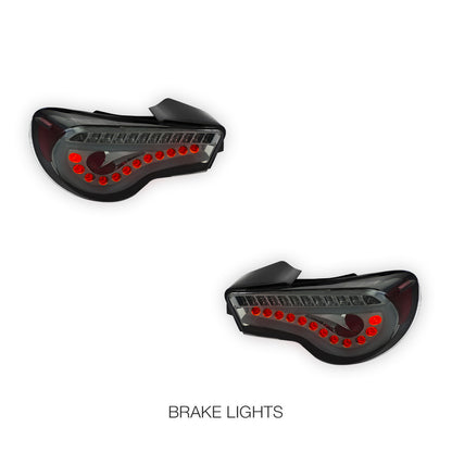 Toyota 86 1st Gen (2012 - 2021) Smoked Full LED 3D Stripe Bar Tail Lights LH + RH