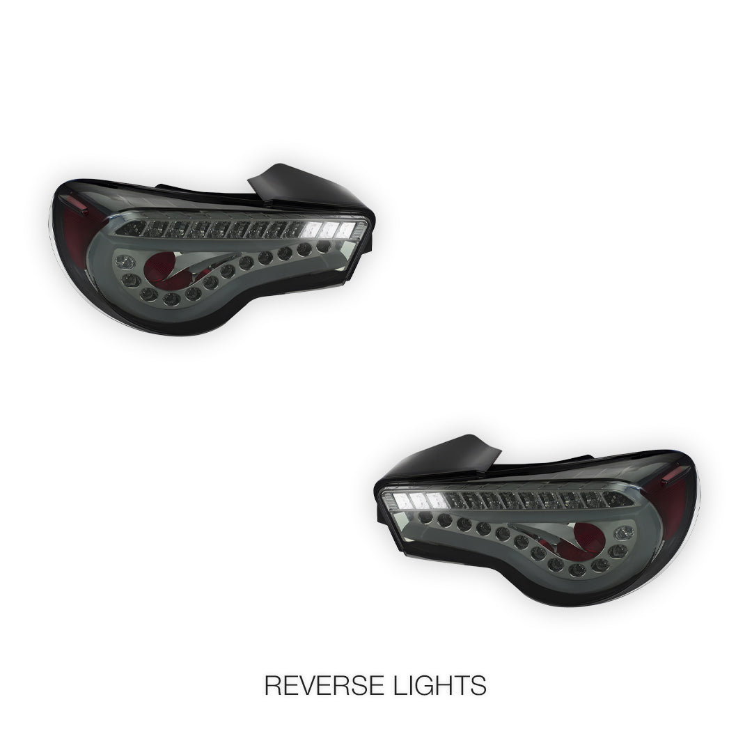 Toyota 86 1st Gen (2012 - 2021) Smoked Full LED 3D Stripe Bar Tail Lights LH + RH